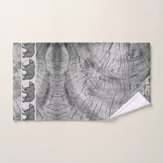 Rustige Wood Gray Walking Beren Wath Towel Set Bad Handdoek (Handdoek)