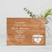 Rustige Wood & Heart Stump Bridal Shower Kaart (Staand voorkant)