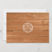 Rustige Wood & Heart Stump Bridal Shower Kaart (Achterkant)