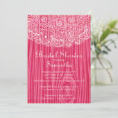 Rustige  Wood Lace Bridal Shower Invitation Kaart (Staand voorkant)