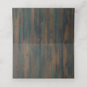 Rustige wood Lace Lights Wedding Table Number Name Plaatskaartje (Binnenkant ongevouwen)