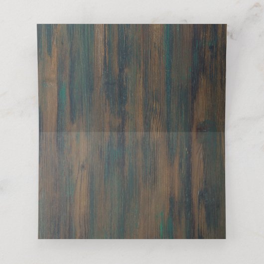 Rustige wood Lace Lights Wedding Table Number Name Plaatskaartje (Binnenkant ongevouwen)