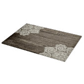 Rustige Wood look en Lace Glass Cutting Board Snijplank (Hoek)