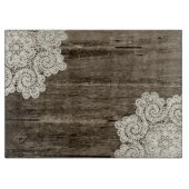 Rustige Wood look en Lace Glass Cutting Board Snijplank (Voorkant)