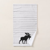 Rustige Wood Moose Bath Towel Set Bad Handdoek (Handdoek)