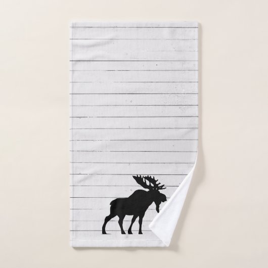 Rustige Wood Moose Bath Towel Set Bad Handdoek (Handdoek)