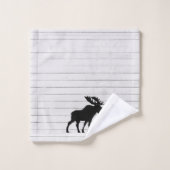 Rustige Wood Moose Bath Towel Set Bad Handdoek (Wasdoekje)
