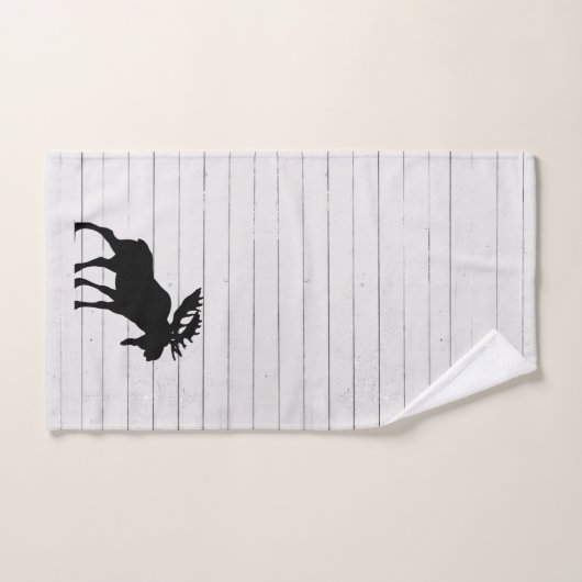 Rustige Wood Moose Bath Towel Set Bad Handdoek (Handdoek)