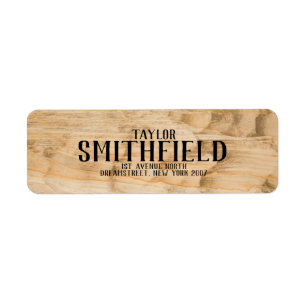 Rustige Wood Return Address Label