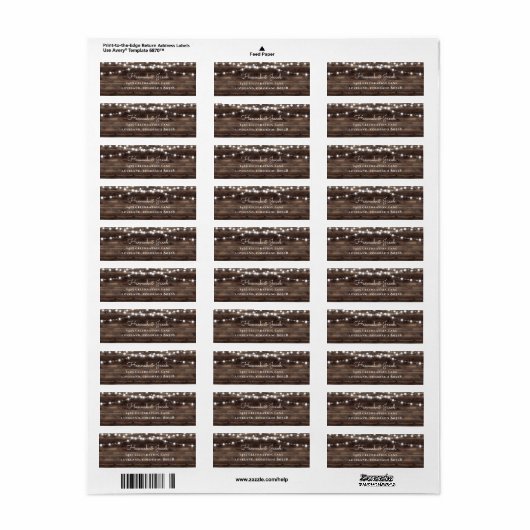 Rustige Wood Return Address Label (Full Sheet)