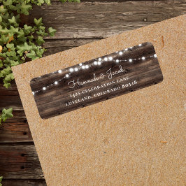 Rustige Wood Return Address Label