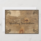 Rustige Wood & Starfish Beach Wedding Save the Dat Date (Achterkant)