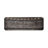 Rustige Wood String Lights Return Address Label (Voorkant)