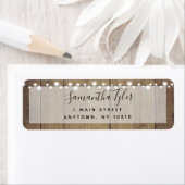 Rustige Wood String Lights Return Address Label (Insitu)