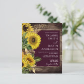 Rustige Wood Sunflower Wedding All in One (Staand voorkant)