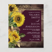 Rustige Wood Sunflower Wedding All in One (Voorkant)