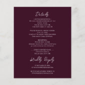 Rustige Wood Sunflower Wedding All in One Flyer (Achterkant)