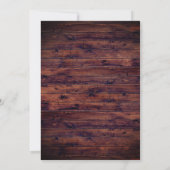 Rustige Wood White Floral Merry Kerstparty Kaart (Achterkant)