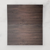 Rustige Wood White Floral String Lights Place Card Plaatskaartje (Binnenkant ongevouwen)