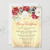 Rustige Wood White Gold Merry kerst party Kaart (Voorkant)