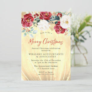 Rustige Wood White Gold Merry kerst party Kaart