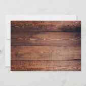 Rustige Wood Witte pompoen Thanksgiving Dinner Kaart (Achterkant)