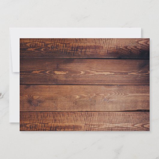 Rustige Wood Witte pompoen Thanksgiving Dinner Kaart (Achterkant)