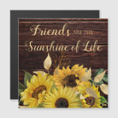 Rustige Wood Yellow Sunflower Friends Sunshine (Voorkant / Achterkant)