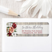 Rustige Wood Zuid-Land katoenretour Adres Etiket (Insitu)