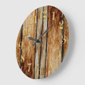 Rustige Wooden Fence Boards Effect Clock Grote Klok (Hoek)