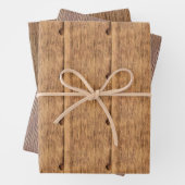 Rustige Wooden Gift Wrap - Hout Style Wrapping Pap Inpakpapier Vel (In situ)