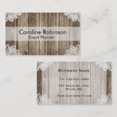 Rustige Wooden Lace Aangepaste Visitekaartjes (Voorkant / Achterkant)