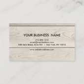 Rustige Wooden Textuur Grafische Zakwagen Visitekaartje (Achterkant)