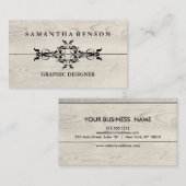 Rustige Wooden Textuur Grafische Zakwagen Visitekaartje (Voorkant / Achterkant)