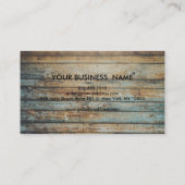 Rustige Wooden Textuur Grafische Zakwagen Visitekaartje (Achterkant)