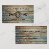 Rustige Wooden Textuur Grafische Zakwagen Visitekaartje (Voorkant / Achterkant)