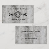 Rustige Wooden Textuur Grafische Zakwagen Visitekaartje (Voorkant / Achterkant)