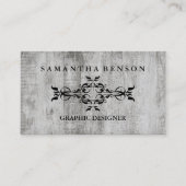 Rustige Wooden Textuur Grafische Zakwagen Visitekaartje (Voorkant)