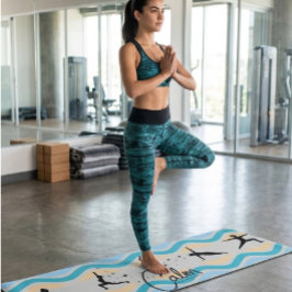 Rustige yogamat | Beach Wave Fitness-oefening