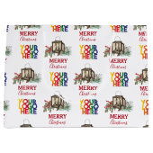 Rustige Zakelijk Bedrijfslogo Kerstmis  Groot Cadeauzakje (Voorkant)