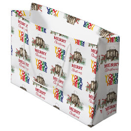 Rustige Zakelijk Bedrijfslogo Kerstmis Groot Cadeauzakje