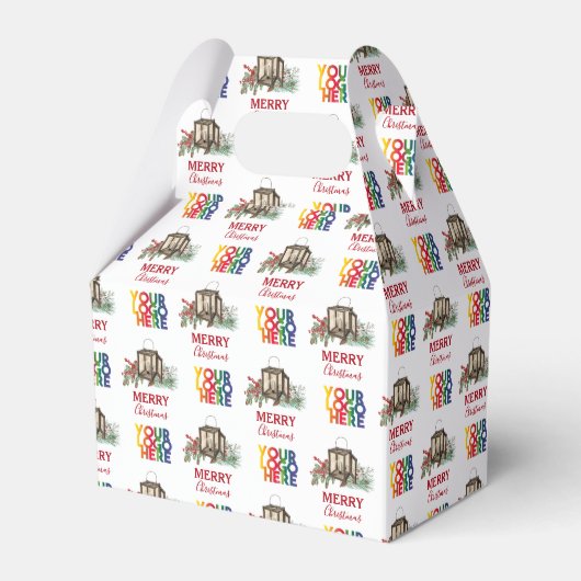 Rustige Zakelijke Bedrijfslogo Kerstmis Bedankdoosjes (Voorkant Zijde)