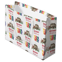 Rustige Zakelijke Bedrijfslogo Kerstmis  Groot Cadeauzakje