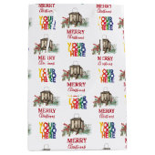 Rustige Zakelijke Bedrijfslogo Kerstmis Medium Cadeauzakje (Voorkant)