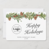 Rustige Zakelijke Kerstkaart met Logo - Bedankt Ka (Voorkant)