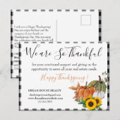 Rustige zakelijke Thanksgiving van Real Estate Age Feestdagenkaart (Voorkant / Achterkant)