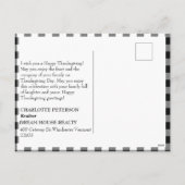 Rustige zakelijke Thanksgiving van Real Estate Age Feestdagenkaart (Achterkant)