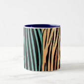 Rustige Zebra Stripe Pillow, gedrukt op een proefd Tweekleurige Koffiemok (Center)