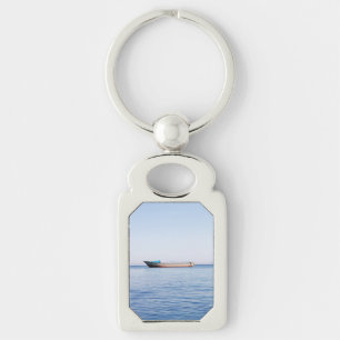 Rustige zee boot sleutelhanger