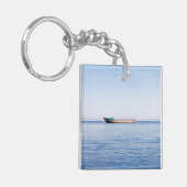 Rustige zee boot sleutelhanger (Voorkant Links)